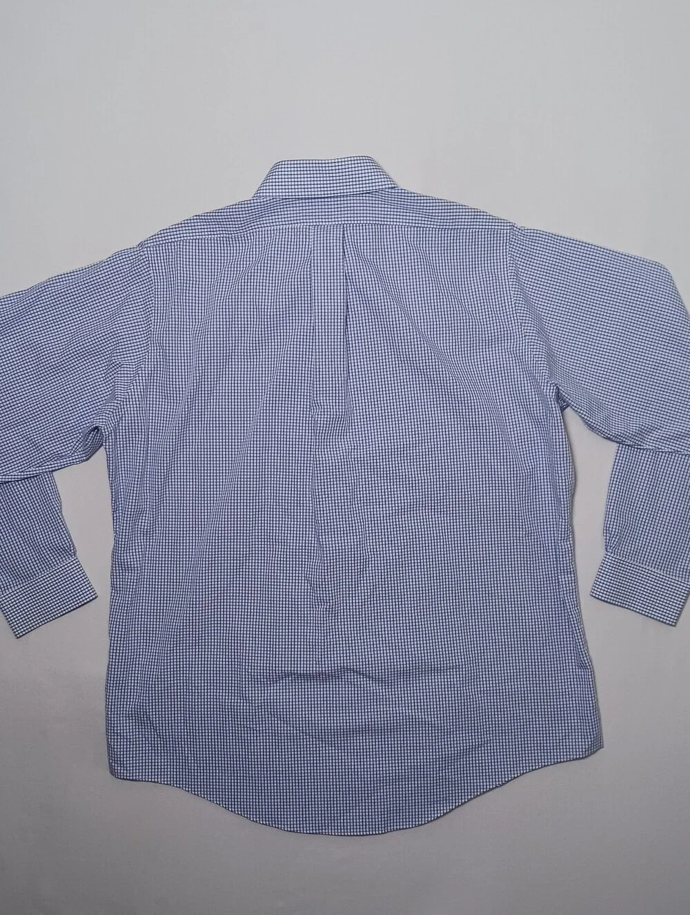 Brooks Brothers Mens Non Iron Dress Shirt XL 16.5-34/35 Blue Check Button Up